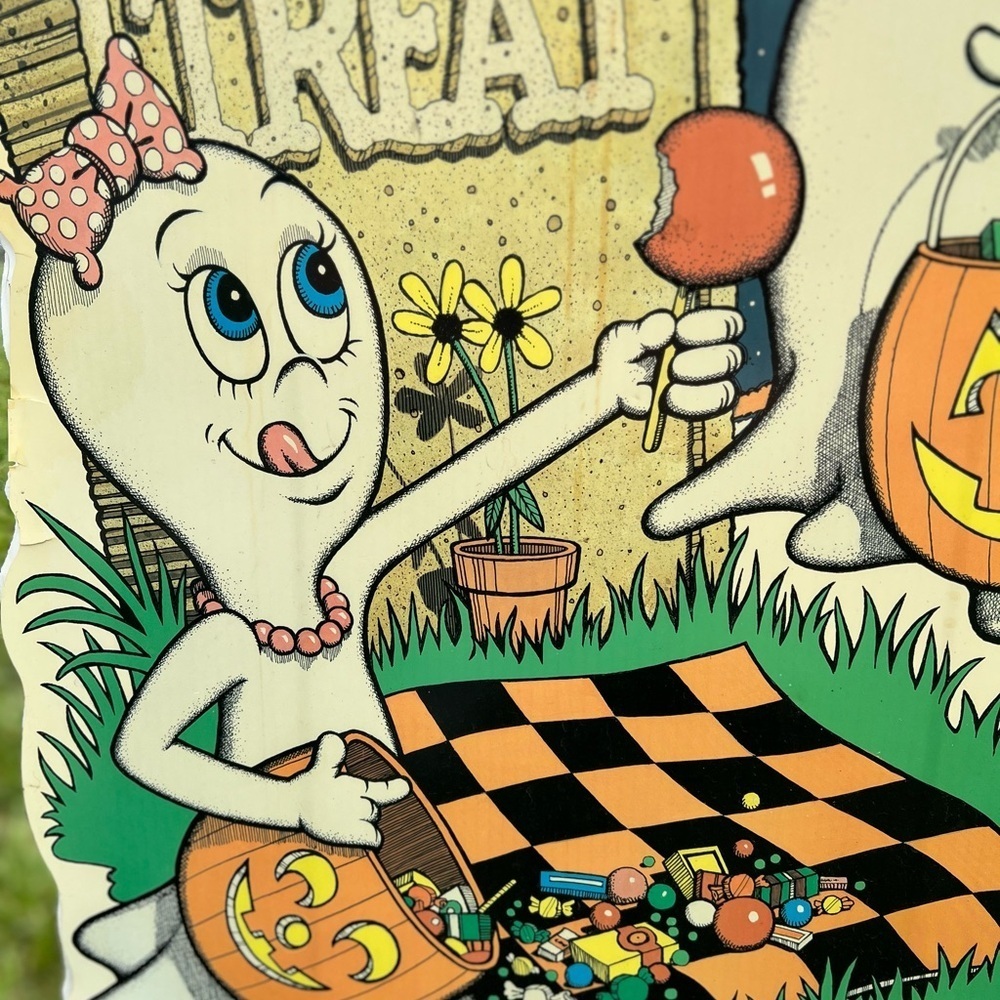 Vintage Halloween Yard Art And Stake Sign Window Cling - Picture 4 of 13
